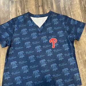 Men's Navy Graphic Tee with Red Accent